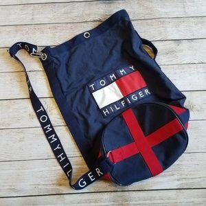 Tommy Hilfiger Canvas Duffel Bag Vintage 90s